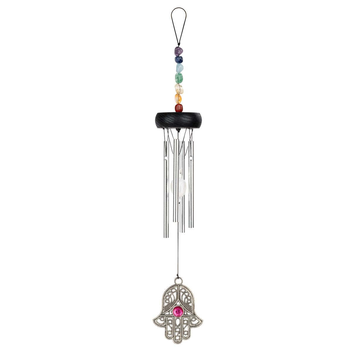 Campana del vento | 7 Chakra - Mini | Hamsa - Mano di Fatima