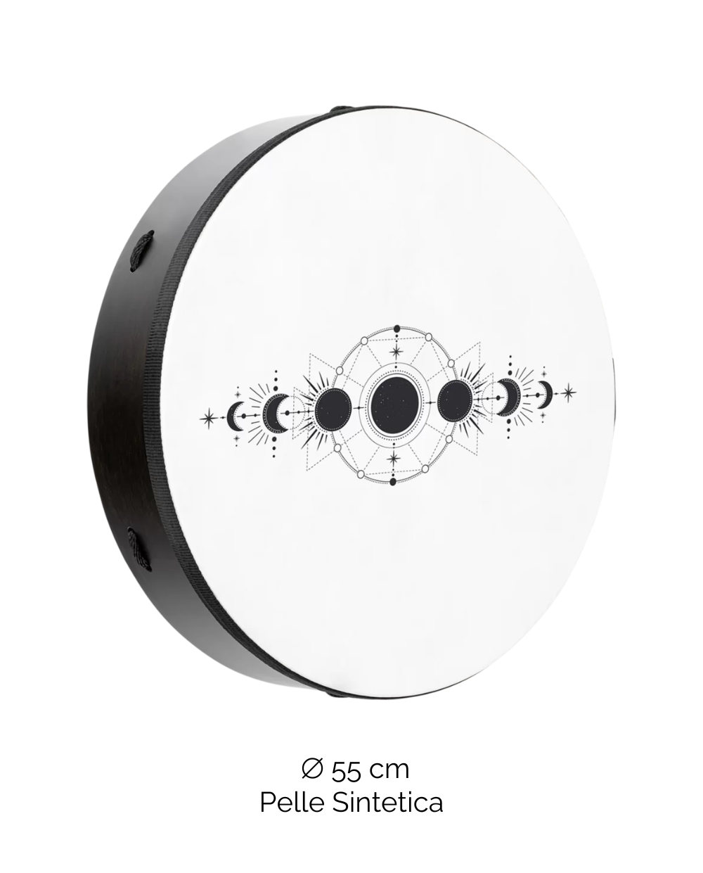 Tamburo a Cornice 22'' | Pelle Sintetica | Fasi Lunari