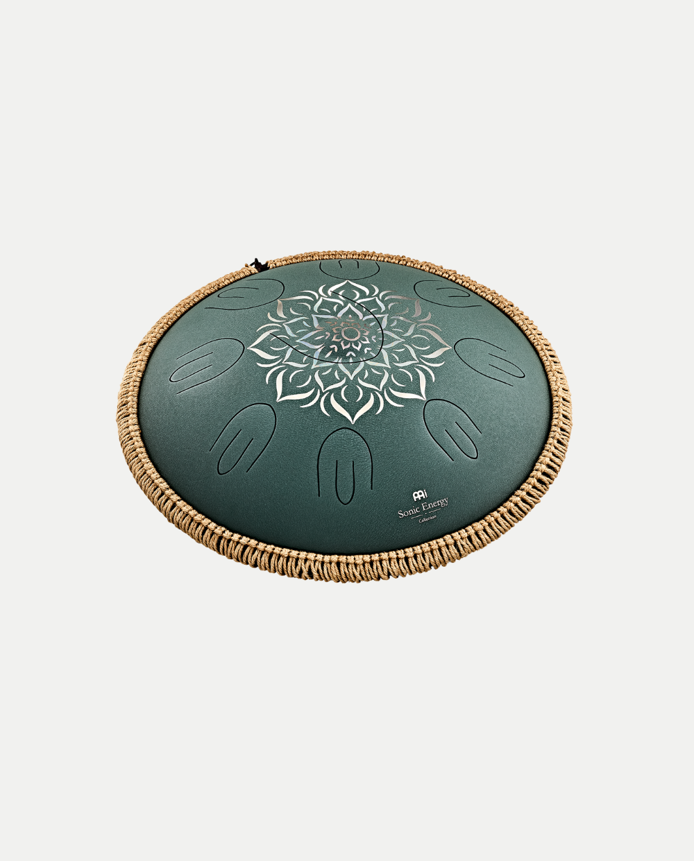 Steel Tongue Drum Octave 432 Hz – F Major 9 Note Verde Scuro Inciso